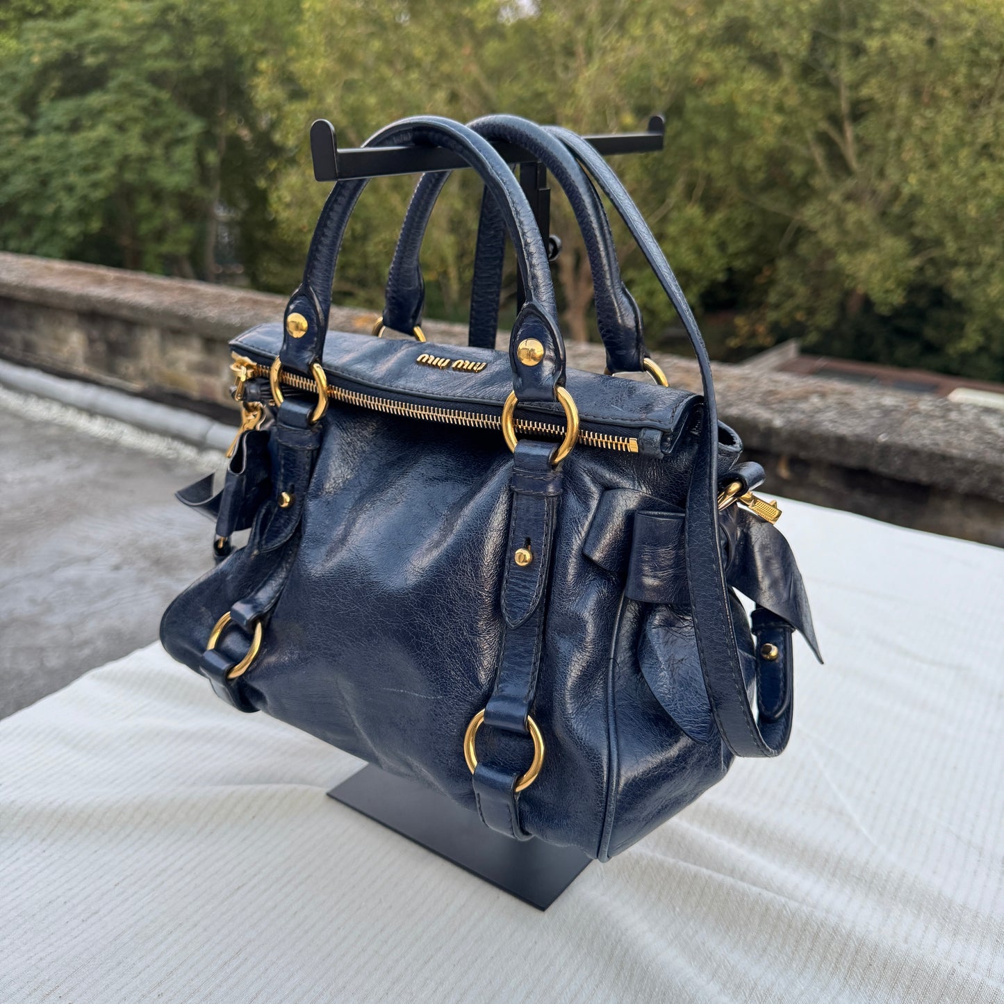 Miu Miu Vitello Lux Bow Bag