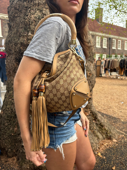 SS07 Gucci GG Canvas Large Indy Hobo