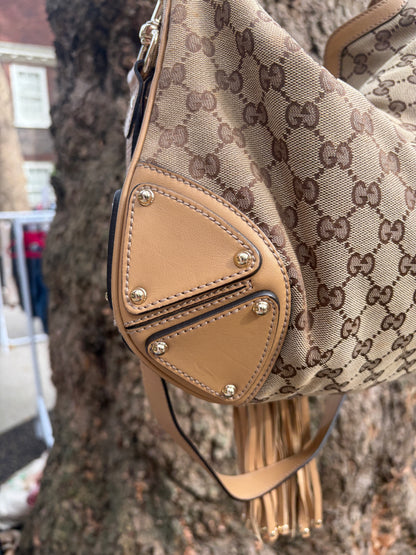 SS07 Gucci GG Canvas Large Indy Hobo