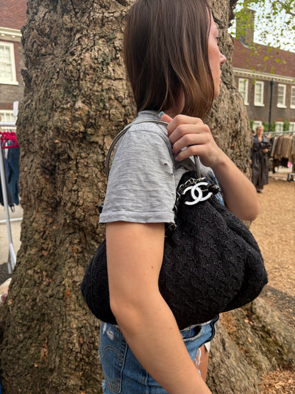2005 Chanel Tweed Knitting Bag