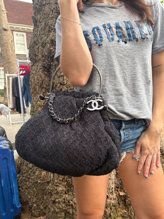 2005 Chanel Tweed Knitting Bag