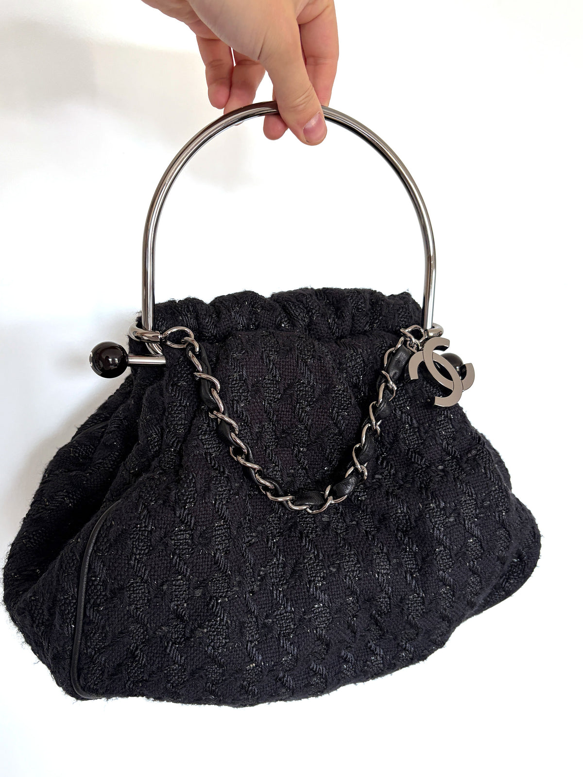 2005 Chanel Tweed Knitting Bag