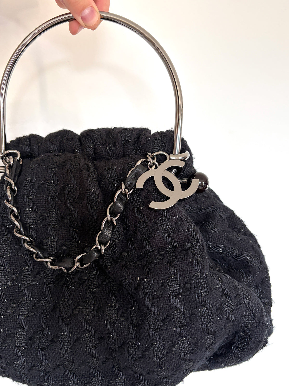 2005 Chanel Tweed Knitting Bag