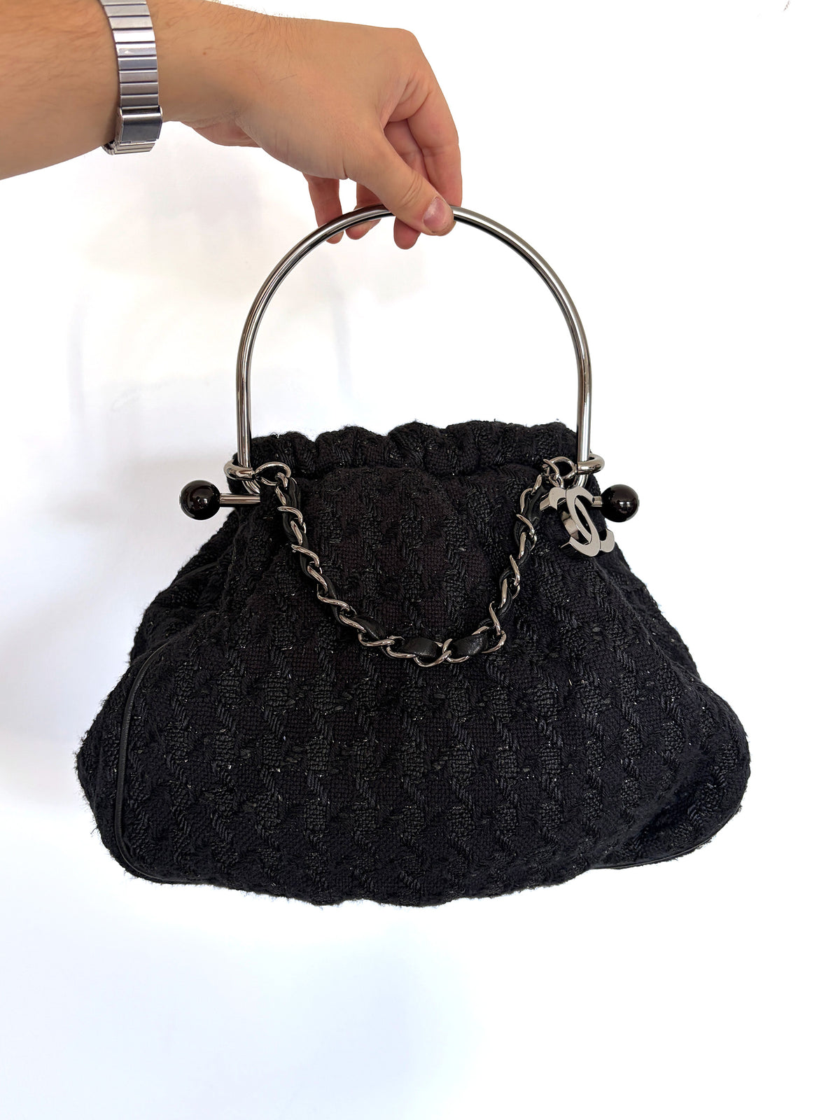 2005 Chanel Tweed Knitting Bag