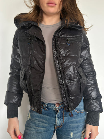 Moncler Georgia Black Down Jacket (Size 0)