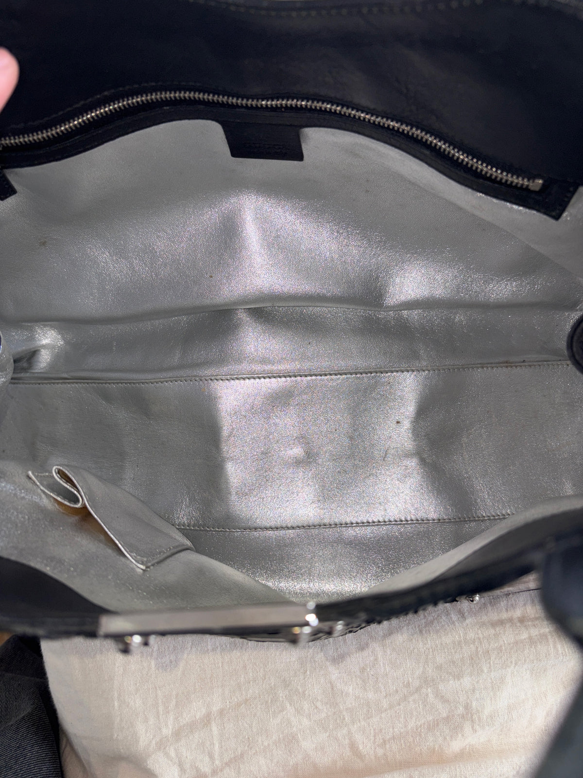 (RARE) 2007 Gucci Black Python Race Tote Bag