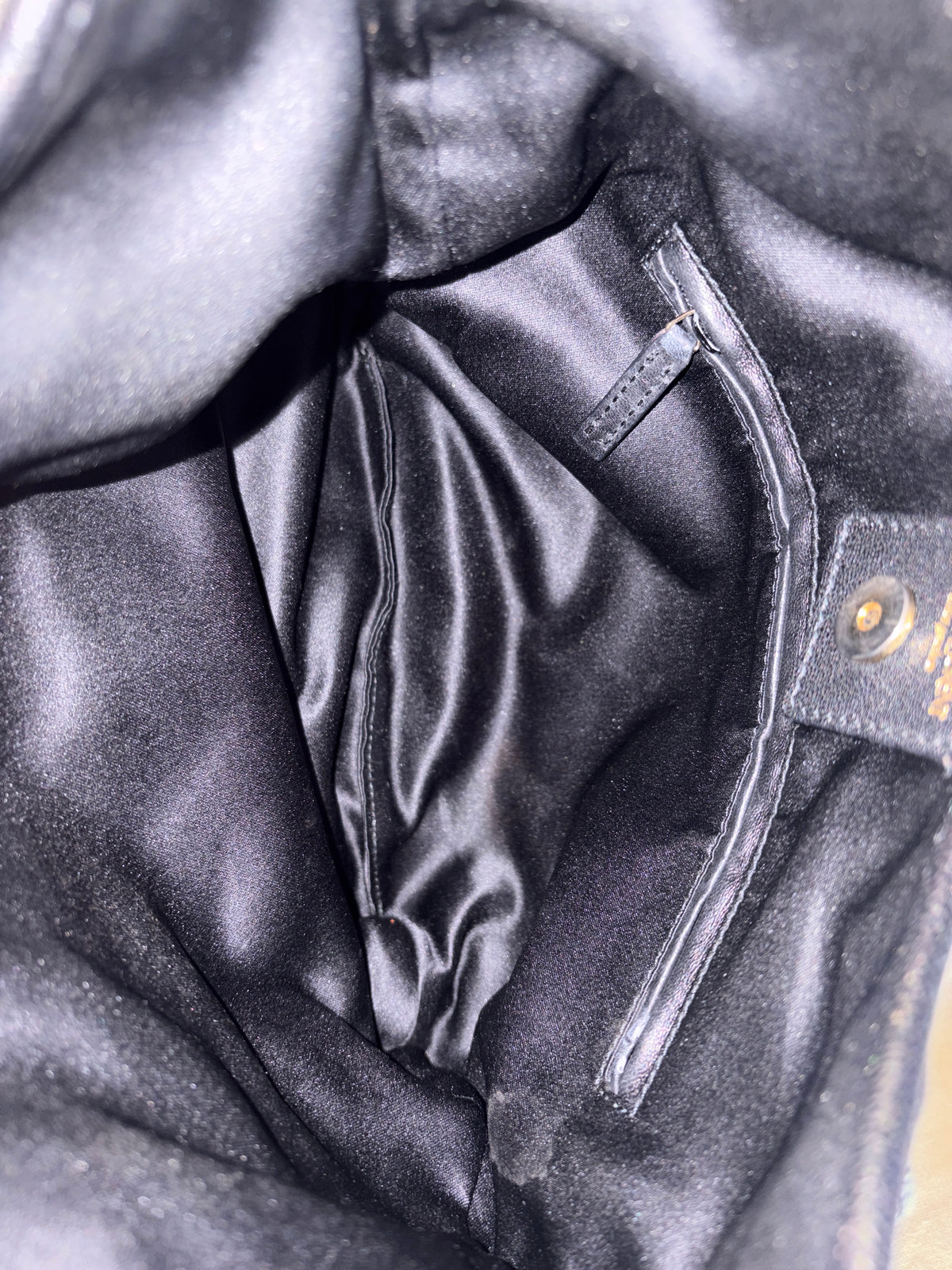 2005 YSL Rive Gauche Black Leather Scale Hobo Bag