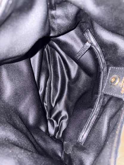 2005 YSL Rive Gauche Black Leather Scale Hobo Bag