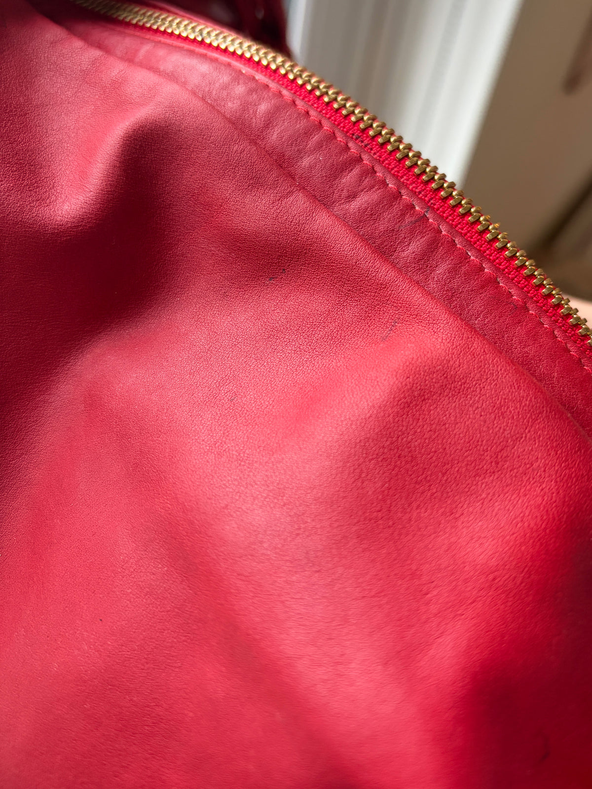 2007 Christian Dior Red Leather Gypsy Hobo Bag