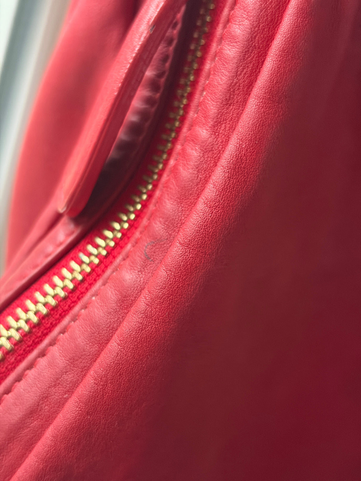 2007 Christian Dior Red Leather Gypsy Hobo Bag