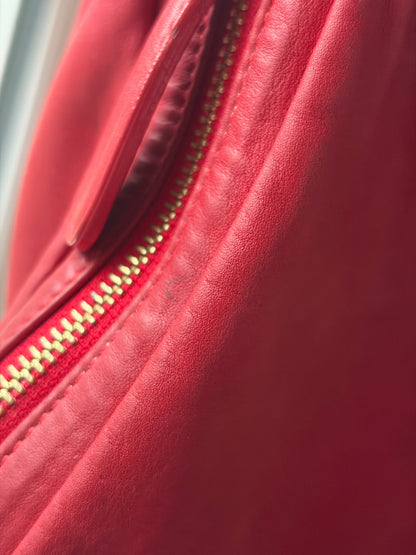 2007 Christian Dior Red Leather Gypsy Hobo Bag